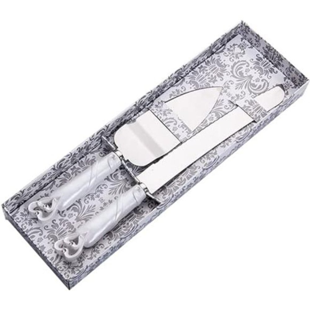 Cake Knife Server Set, Cake Cutlery Knife and Shovel with Craft Baroque